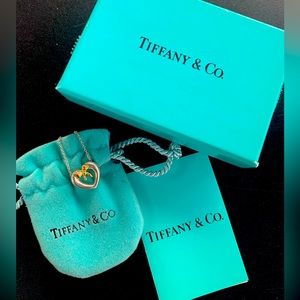 authentic Tiffany and Co. mini open heart necklace